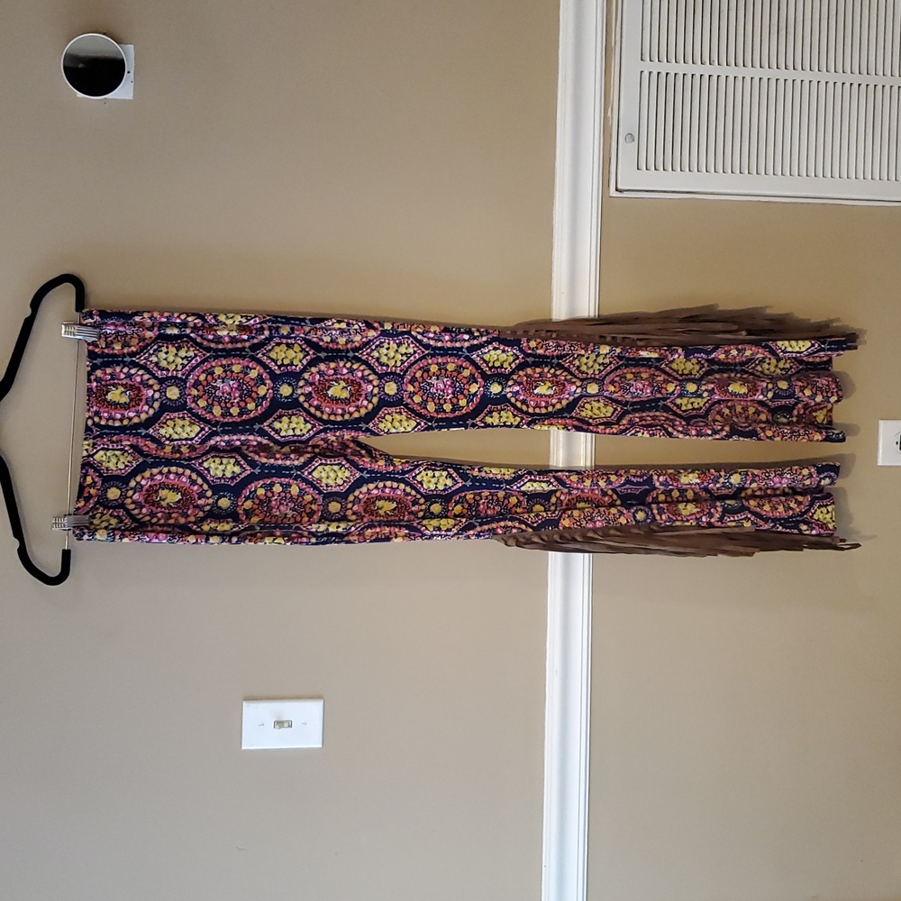 Judith March Flared Fringed Pants Size S